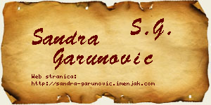 Sandra Garunović vizit kartica